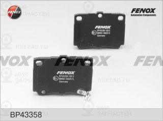 Комплект тормозных колодок (дисковый тормоз) FENOX BP43358