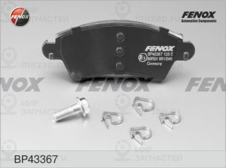 Комплект тормозных колодок (дисковый тормоз) FENOX BP43367