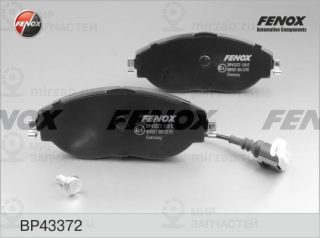 Комплект тормозных колодок (дисковый тормоз) FENOX BP43372