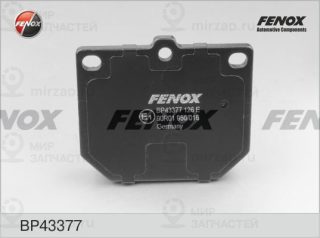 Комплект тормозных колодок (дисковый тормоз) FENOX BP43377