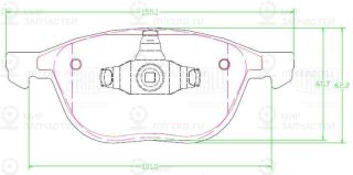 Комплект тормозных колодок (дисковый тормоз) TRIALLI PF2261