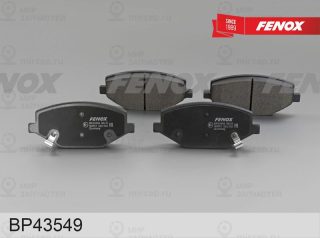 Комплект тормозных колодок (дисковый тормоз) FENOX BP43549