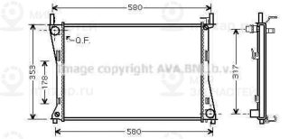 KFD325 Радиатор охлаждения FORD Fiesta V 1.4 16V,1.6 16V/Fusion 1.4,1.6 мех. AVA FDA2325
