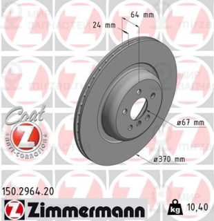 Тормозной диск ZIMMERMANN 150296420