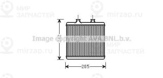 Радиатор Отопителя Mb W204/W212 1.8K-6.3/1.8D-3.5D 07- AVA MS6472