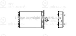 KOL217 Радиатор печки OPEL Vectra B 1.6,1.8,2.0,2.5 c конд. AVA OL6217