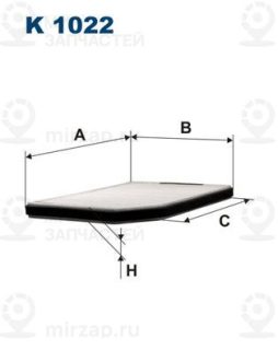 Фильтр салона FILTRON K1022
