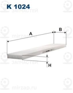 Фильтр салона FILTRON K1024