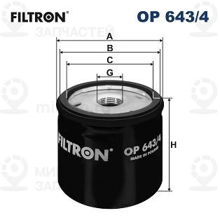 Фильтр масляный FILTRON OP6434