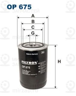 Фильтр масляный FILTRON OP675