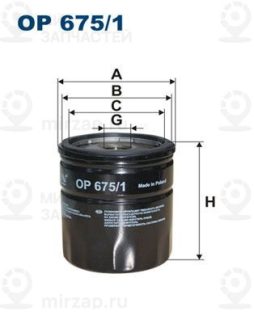 Фильтр масляный FILTRON OP6751