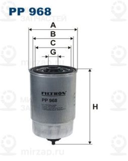 Фильтр топливный FILTRON PP968