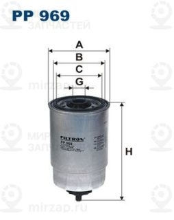 Фильтр топливный FILTRON PP969