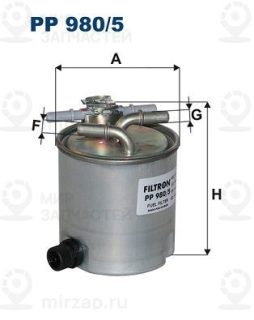 Фильтр топливный FILTRON PP9805