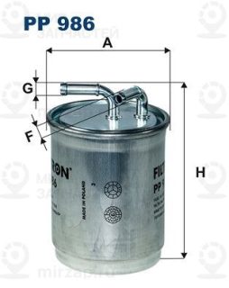 Фильтр топливный FILTRON PP986