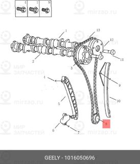 Запчасть GEELY 1016050696
