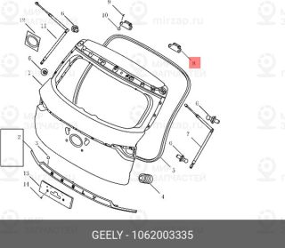 Запчасть GEELY 1062003335