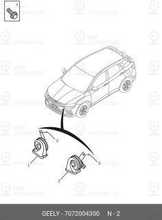 Запчасть GEELY 7072004300