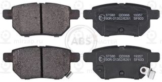 Комплект тормозных колодок (дисковый тормоз) ABS 37580
