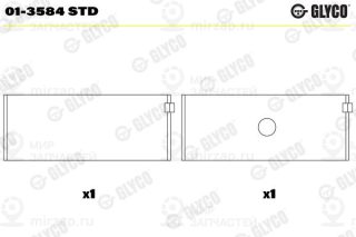 Шатунный подшипник GLYCO 013584STD