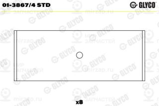 Шатунный подшипник GLYCO 0138674STD