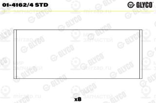 Шатунный подшипник GLYCO 0141624STD