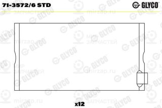 Шатунный подшипник GLYCO 7135726STD