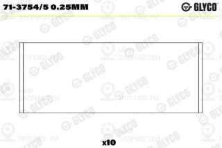 Шатунный подшипник GLYCO 7137545025MM