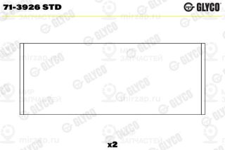 Шатунный подшипник GLYCO 713926STD