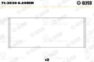 Шатунный подшипник GLYCO 713930025MM