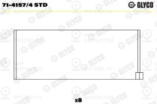 Шатунный подшипник GLYCO 7141574STD