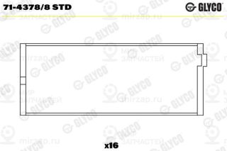Шатунный подшипник GLYCO 7143788STD