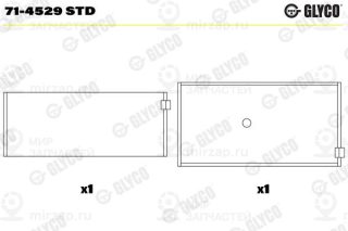 Шатунный подшипник GLYCO 714529STD