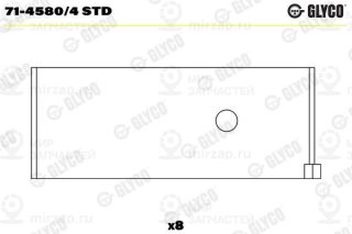Шатунный подшипник GLYCO 7145804STD