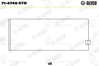 Шатунный подшипник GLYCO 714746STD