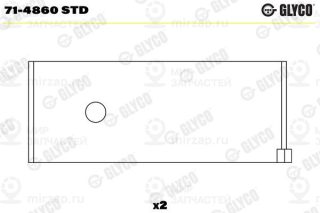 Шатунный подшипник GLYCO 714860STD