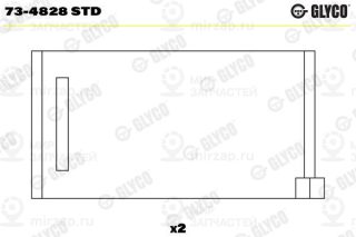 Подшипник распредвала GLYCO 734828STD