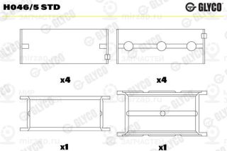 Подшипник коленвала GLYCO H0465STD