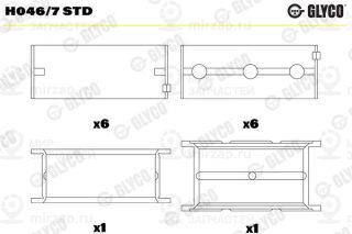 Подшипник коленвала GLYCO H0467STD