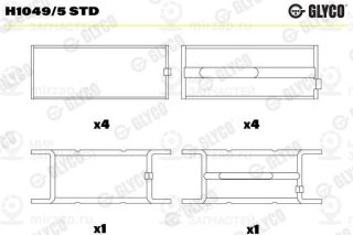 Подшипник коленвала GLYCO H10495STD