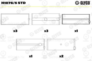 Подшипник коленвала GLYCO H10765STD