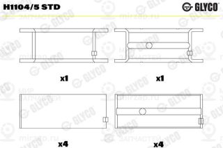 Подшипник коленвала GLYCO H11045STD
