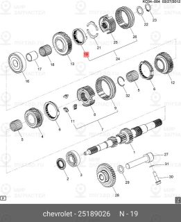 Запчасть GM 25189026