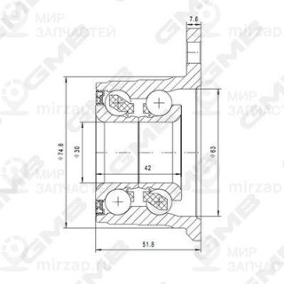 Ступица колеса GMB GH21390T