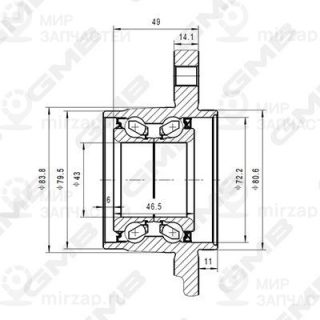 Ступица колеса GMB GH22810
