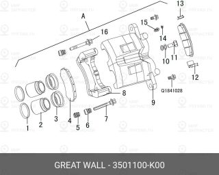 Запчасть GREAT WALL 3501100K00
