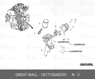 Запчасть HAVAL 1017100AEC01