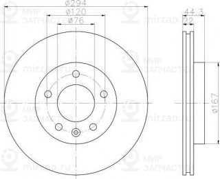Диск Тормозной (Min2) HELLA 8DD355109701
