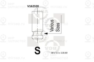 Клапан впускной BGA V162320