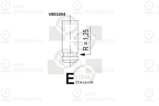 Клапан выпускной BGA V801004